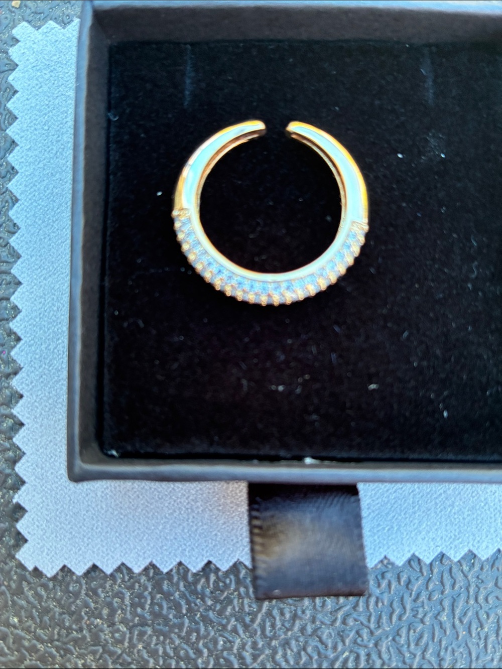 Gold Pavé Huggie Hoop Earring - Women Jewelry